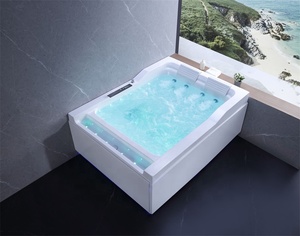 Jardín europeo al aire libre Smart Spa con chorros coloridos bañera de hidromasaje de madera para 2 3 personas Jacozzi Hottub funcional - Product Image 1