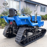 Layanan Purna Jual Lengkap Crawler Rotary Tiller FULCORE Sasis Tugas Berat Pengoperasian Mudah untuk Pekerjaan Pertanian Traktor Crawler