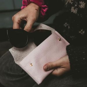 Personalized Embossed PU Leather Fashion <b>Glasses</b> & Sunglasses <b>Case</b> Portable Travel Eyewear Pouch <b>for</b> Mothers Day Gifts - Product Image 2