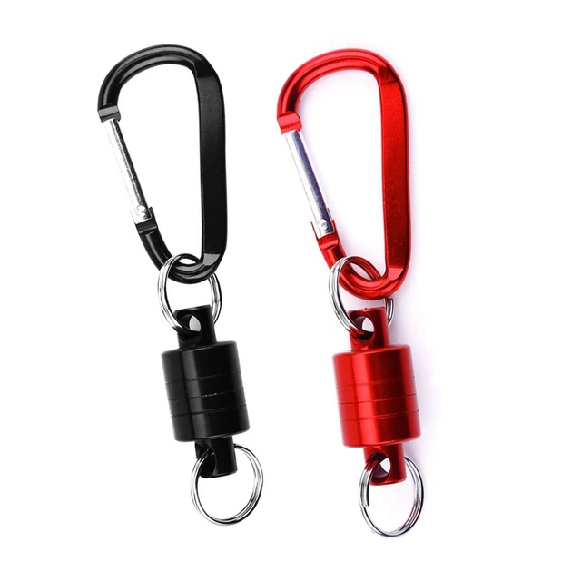 Magnet Keychain Split Ring Pocket Super Strong Metal Keyring Bag Car Key Magnetic Hanging Holder