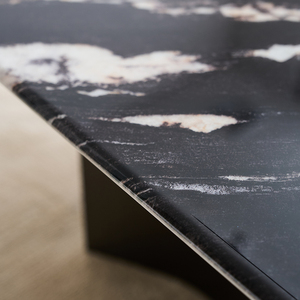 <span class=keywords><strong>Table</strong></span> <span class=keywords><strong>basse</strong></span> rectangulaire de style moderne du milieu du siècle, luxe classique, imitation marbre, cadre en acier inoxydable - Product Image 6