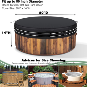 Cubierta Redonda Impermeable para Jacuzzi, Cubierta Protectora para Jacuzzi de Exterior, Cubierta Redonda para Jacuzzi de 600D, Cubierta para Whirlpool - Product Image 3
