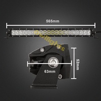 Nouvelle barre lumineuse LED Owllights en aluminium moulé sous pression IP68 de 21,5 pouces 100W 12V pour camion, remorque, tout-terrain, à une seule rangée, 20x5W LED, bateau, SUV