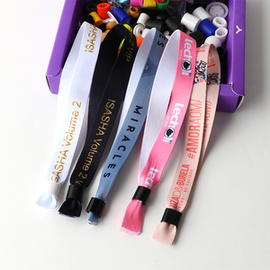 <strong>2025</strong> Most <strong>Popular</strong> <strong>Wristband</strong> Bracelet Festival Event Elastic Custom Printed <strong>Fabric</strong> Wrist Bands for Music Ticket With Clasp