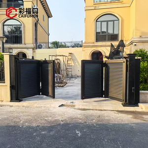 Customizável Tamanho Suspenso Folding <span class=keywords><strong>Main</strong></span> <span class=keywords><strong>Gate</strong></span> Liga de Alumínio Elétrica com Built-in Pequeno Portão Adequado para Courtyard Villa - Product Image 3