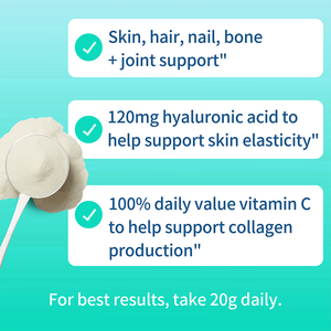 Kollajen takviyesi özel etiket Protein peptidleri tozu hyaluronik asit <span class=keywords><strong>C</strong></span> vitamini cilt kollajen peptidleri tozu - Product Image 3