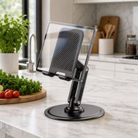 Support de tablette pliable et portable X88plus, base circulaire stable, design pliable, pour une visualisation en mode paysage