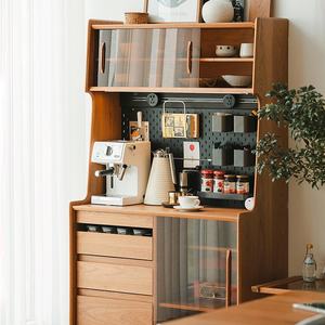 Armoire à thé en bois massif, buffet, <span class=keywords><strong>petit</strong></span> appartement, rangement intégré, armoire haute murale pour salon - Product Image 1