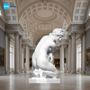 Estatua de <span class=keywords><strong>Venus</strong></span> Acrucada de Mármol Natural Blanco Personalizada <span class=keywords><strong>en</strong></span> Venta - Product Image 5