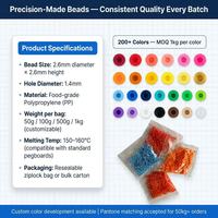 Mini perles à fusionner 2,6 mm Rose Mard Bean Fusion Bean Matériel DIY Sac de matériel Cadeaux de fêtes Perler Beadsart Hama Beadsart