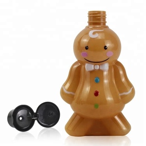 Vente en gros de bouteilles de Noël mignonnes de 320ml en forme de complication PET pour bébé poupée ours dessin animé pompe pour enfants bouteilles de shampooing et d'après-shampooing - Product Image 4