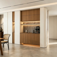 Buffet moderne minimaliste en noyer, meuble de rangement pour salon, armoire à vaisselle en bois pour bar à café