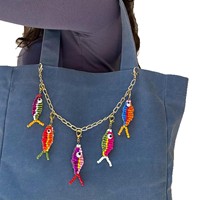 Pendentif poisson perlé coloré le plus vendu à la mode porte-clés bijoux à bricoler soi-même accessoires cadeaux en stock