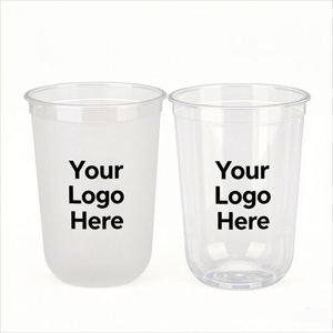 Tapa de Plástico PP Desechable para Bebidas, con Impresión de Logotipo Personalizado, Ecológica, de Grado Alimenticio, para Té de Burbujas, Boba Helada, Varios Tamaños, Transparente - Product Image 1