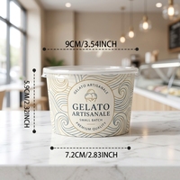 Emballages personnalisés en gros pour crème glacée, contenants jetables en papier pour desserts, gobelets d'emballage pour yaourt glacé de qualité alimentaire