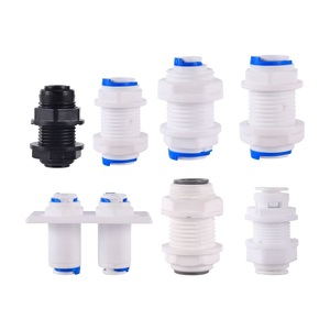 Connecteurs droits à enfoncement rapide 1/4 3/8 pouce pour cloisons étanches, pièces Ro, raccords de tuyauterie pour filtre à eau - Product Image 1