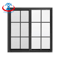 ZHTDOORS, rendimiento de alto costo, materiales de aluminio a prueba de huracanes, sistema automático de ventana deslizante de plexiglás con rejilla