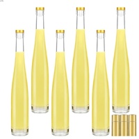 Botella de Vidrio Delgada y Cónica para Vino Helado o Jarabe, Diseño Alto y Elegante para Servir Vino de Postre y en Cafeterías