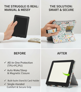 Funda Magnética de Cuero PU para Kindle 7/6.8 Pulgadas, Modelo 12.ª/11.ª 2024, Función Auto-Wake, Soporte y Correa para la Muñeca, Resistente a Arañazos, Laudtec - Product Image 4