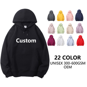 US/Eu Size Custom Logo DTG Puff Embroidery Printing Thick Cotton Hoodies Custom logo