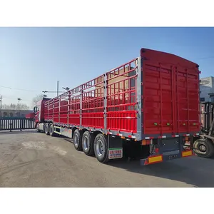 Trung quốc của Hot tiện ích số lượng lớn cao Side hàng rào Cargo Trailer cho lợn, gia súc, cừu động vật Giao thông vận tải