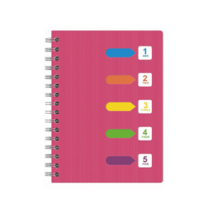 Cahier à spirale avec onglets de séparation numérotés colorés <span class=keywords><strong>Organisation</strong></span> multi-sujets pour les étudiants, les enseignants et les fournitures de bureau - Product Image 6