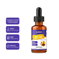 Gouttes de Vitamine B12 Non-OGM avec Complexe B, Liquide Sublingual Haute Puissance pour l'Énergie et le Soutien Quotidien contre la Fatigue 60ml