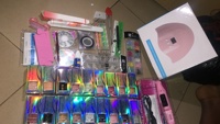 Kit de 35 vernis gel avec lampe UV, perceuse à ongles électrique, kit de vernis gel Soak Off, base et top coat