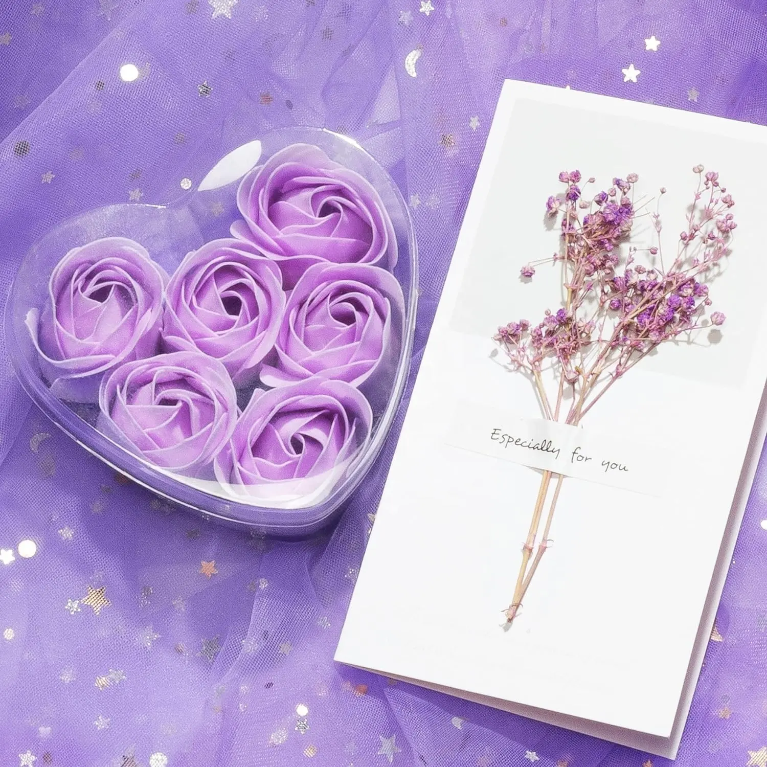 Custom Thank Giften Lavendel Ontspannende Spa Geschenken Mand Vrouwen Zelfzorg Tuimelaar Zeep Kaars Valentijn Geschenkdoos Set