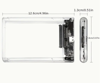 Harga pabrik 2.5 inci SATA HDD SSD penutup USB 3.0 Hard Disk eksternal kasus kotak plastik Casing 7 mm-9.5 mm