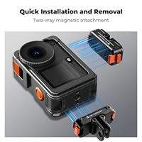 K&F Concept pour DJI Osmo Action6 - Cadre de protection en alliage d'aluminium + Kit de montage rapide pliable