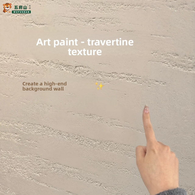 Wufushan Water Based Rice Cave Stone Art Paint Eco Friendly Interior Wall Textured Coating Low Odor Decorative Finish