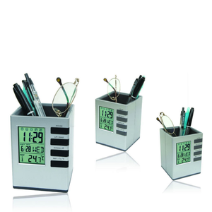 Conteneur en plastique pour alarme LCD, pour bureau, nouveau, porte-stylo électronique, brosse, Pot - Product Image 5