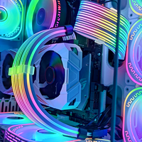 Kit d'extensions de câble ARGB complet à 360 ° de nouveau style pour GPU/PSU 5V 3 broches adressable RGB PC personnalisation de construction vente directe d'usine