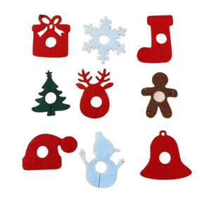 In Stock <b>Christmas</b> Wine Glass Ornaments Felt Stemed Accessories for Holiday Parties Tableware & Decorations - Product Image 5