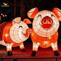 Dua belas tanda zodiak Cina tikus tema hewan Dekorasi lentera untuk tampilan lentera