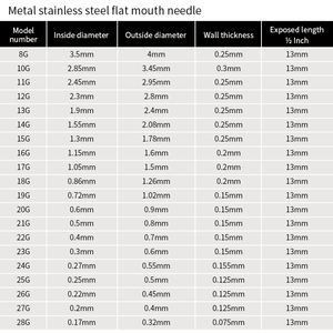 Adaptador compatible con aguja de punta plana de acero inoxidable de media pulgada en stock disponible al por mayor - Product Image 3