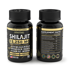 Cápsulas 8 en 1 de Alta Potencia con Ashwagandha y Rhodiola, Suplemento para Mejorar el Estado de Ánimo y Aumentar la Energía, 60 Cápsulas de Shilajit - Product Image 2