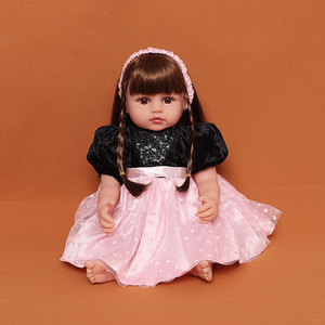 Muñeca de Silicona de Cuerpo Completo de 55 cm, Accesorios para Muñecas, Muñecas para Vestir, Juguetes para Niñas, Muñecas <span class=keywords><strong>Reborn</strong></span> de Silicona de 22 Pulgadas - Product Image 5