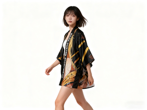 ชุดคอสเพลย์ฮาราจูกุ พิมพ์ลายแบบซับลิเมชั่น ชุดกิโมโนอนิเมะญี่ปุ่น <span class=keywords><strong>เสื้อ</strong></span>คลุม<span class=keywords><strong>ฮา</strong></span>โอริ ชุดกิโมโนฮาปปิ - Product Image 2