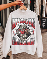 Sweat-shirt vintage à col rond pour le football américain, motif graphique personnalisé de la mascotte du tigre, pull oversize, sublimation personnalisée OEM