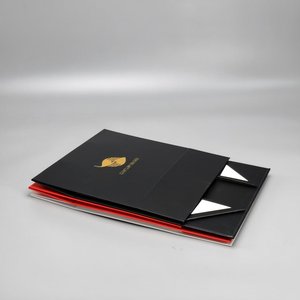 Handmade Black Foldable Cardboard Gift <b>Boxes</b> Magnetic Closure Custom Logo Recycled <b>Paper</b> Packaging for Matt Lamination Sponge - Product Image 5