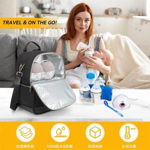 <span class=keywords><strong>Sac</strong></span> de conservation de lait maternel multifonctionnel et portable en nylon, 15L, imperméable, <span class=keywords><strong>isotherme</strong></span>, avec panneau solaire pour bébé - Product Image 5
