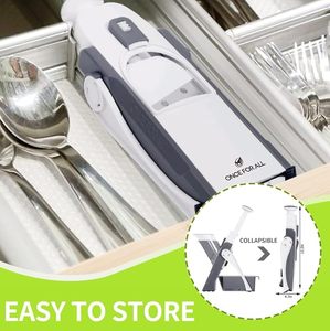 ONCE for ALL <span class=keywords><strong>Mandoline</strong></span> de Sécurité 5 <span class=keywords><strong>en</strong></span> 1, Hachoir à Légumes, Coupe-Aliments, Coupe-Légumes <span class=keywords><strong>en</strong></span> Bandes, Coupe-Julienne, Coupe-Dés, <span class=keywords><strong>Épaisseur</strong></span> <span class=keywords><strong>Réglable</strong></span> 0,1-8 mm - Product Image 4