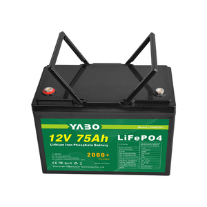YABO 4000平方メートル工場革新的な交換鉛酸lifepo4リチウム鉄<span class=keywords><strong>12v</strong></span> 75ahバッテリー