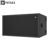 Subwoofer professionnel double 18 pouces pour sonorisation de concert, 1200W/4800W de puissance de crête, réponse en fréquence 38Hz-250Hz