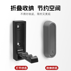 Zinc Alloy Foldable Coat Hook Wall Mounted Minimalist Design For <b>Clothes</b> Hats Shoes Bags Storage Hardware - Product Image 3