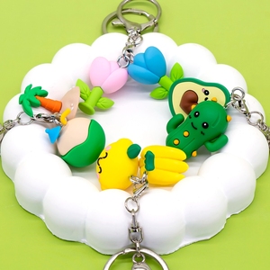 カスタムメイド3D PVCラバーキーホルダー、キュートなフルーツやサボテンをテーマにした販促用ギフトキーホルダー、llaveros - Product Image 1