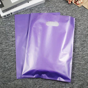 Bolsa de transporte reutilizable de embalaje minorista de boutique personalizada Bolsas de compras de plástico con asa troquelada con logotipos - Product Image 4