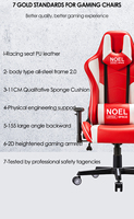 Chaise de gaming ergonomique à dossier haut pour ordinateur de gaming, personnalisée, pivotante, pour pc et gaming